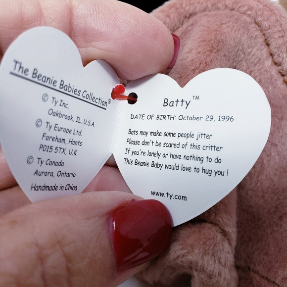 Vintage, 1996 TY Beanie Baby,  "Batty". With Manufacturers Tags. - Picture 5 of 7